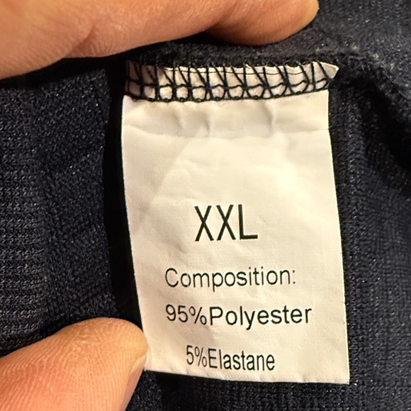 Navy Blue Textured Hoodie 2X - Picture 6 of 6